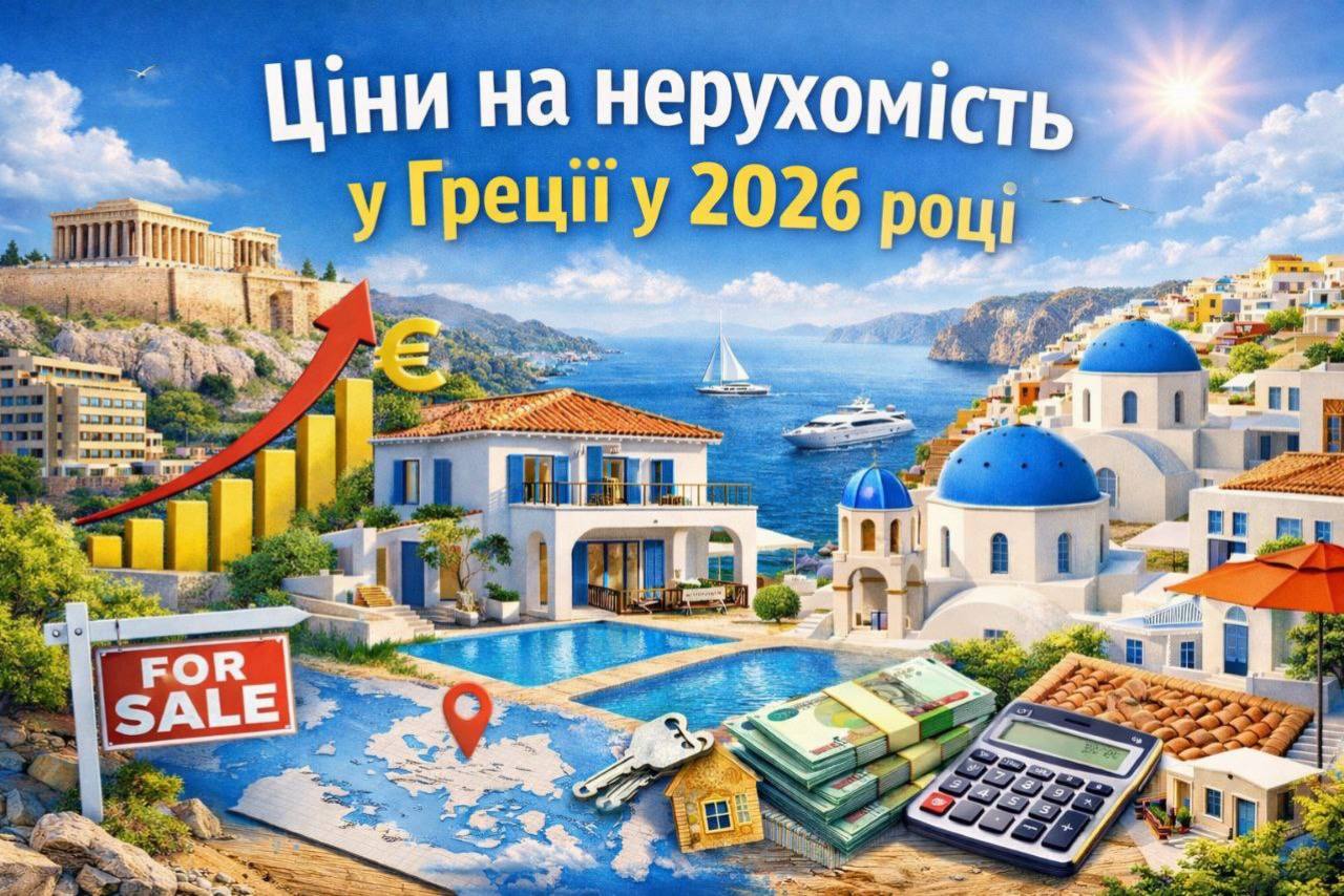 Ціни на нерухомість у Греції у 2026 році